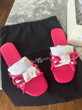 Yosi Samara Nicole Bow Sandals - Brand New in Box